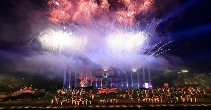 spectacular fireworks finale at Kynren in Bishop Auckland 